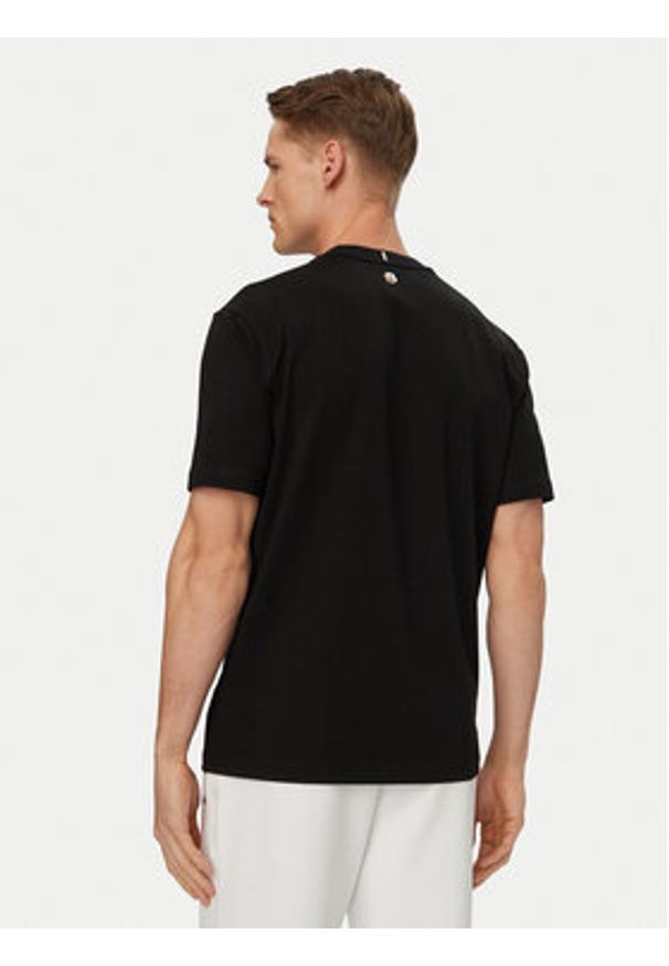 BOSS T-Shirt Open 50560293 Czarny Relaxed Fit. Kolor: czarny. Materiał: bawełna