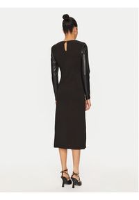 LOLA CASADEMUNT Sukienka codzienna LF2416001 Czarny Regular Fit. Okazja: na co dzień. Kolor: czarny. Materiał: syntetyk. Typ sukienki: proste. Styl: casual #3
