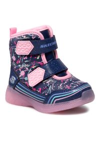 skechers - Skechers Śniegowce Power Paint 302653N/NVMT Granatowy. Kolor: niebieski. Materiał: skóra #1