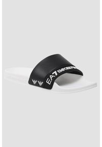 EA7 Emporio Armani - EA7 EMPORIO ARMANI Czarne klapki. Kolor: biały