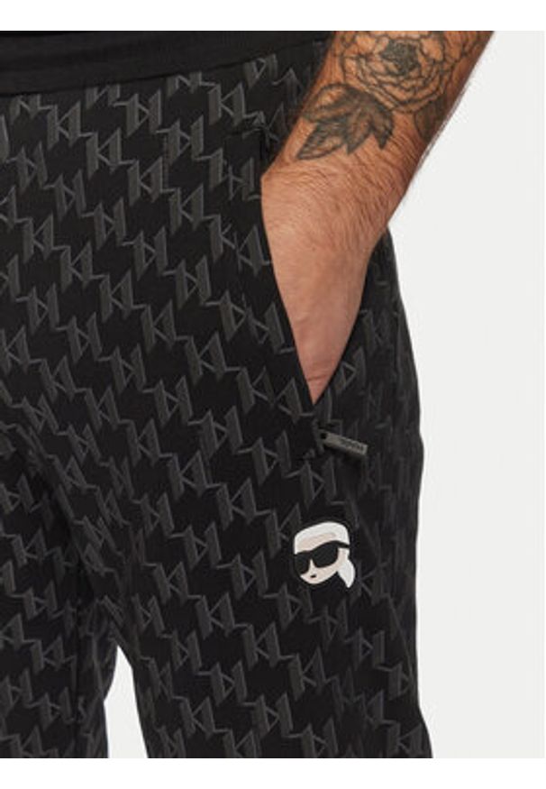 Karl Lagerfeld - KARL LAGERFELD Spodnie dresowe 705096 551951 Czarny Regular Fit. Kolor: czarny. Materiał: bawełna
