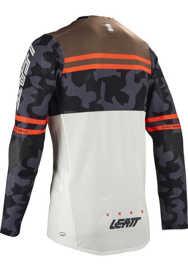 LEATT - Longsleeve rowerowy męski Leatt MTB Gravity 4.0. Kolor: wielokolorowy, szary, czarny, brązowy. Długość rękawa: długi rękaw