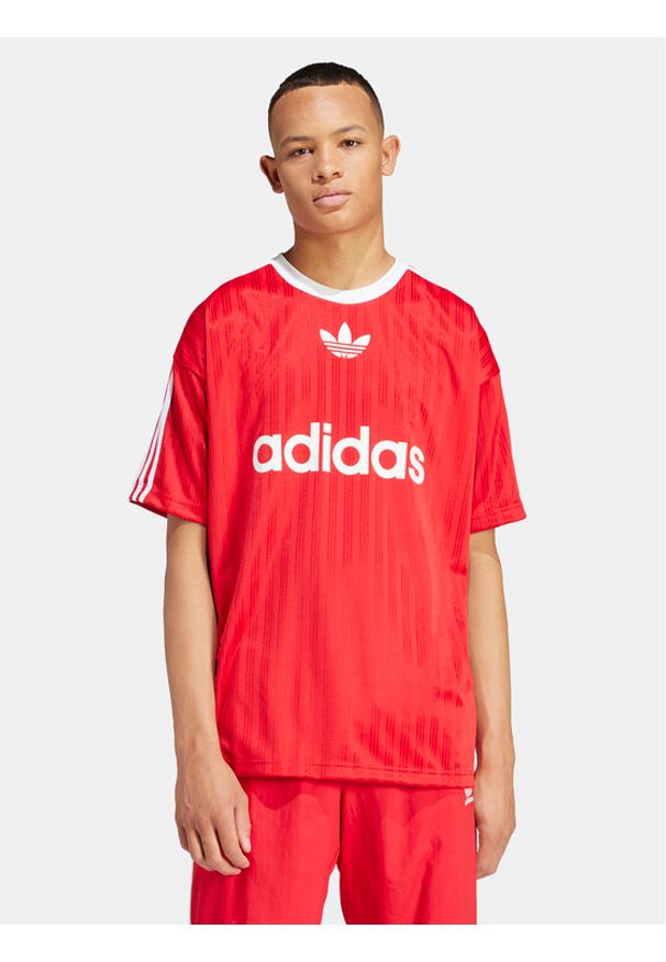 Adidas - adidas T-Shirt adicolor IM9458 Czerwony Loose Fit. Kolor: czerwony. Materiał: syntetyk