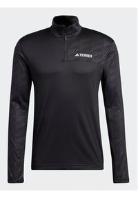 Adidas - adidas Longsleeve Terrex Multi Half-Zip Long-Sleeve Top HT9501 Czarny Slim Fit. Kolor: czarny. Materiał: syntetyk. Długość rękawa: długi rękaw