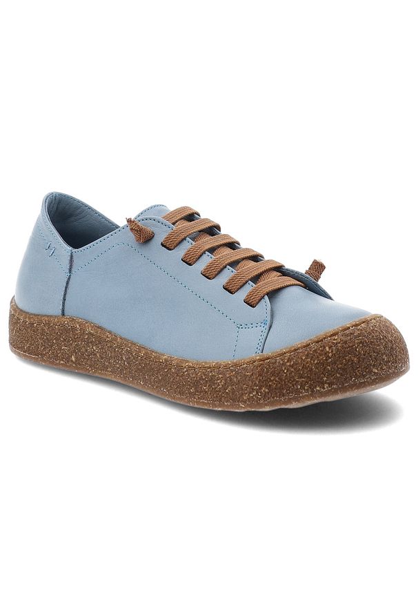 Półbuty damskie Ravini, ze skóry naturalnej licowej cholewka sznurowanie wygodna podeszwa casual, niebieskie, 1301. Okazja: na co dzień. Zapięcie: sznurówki. Kolor: niebieski. Materiał: skóra. Szerokość cholewki: normalna. Wzór: gładki. Styl: casual