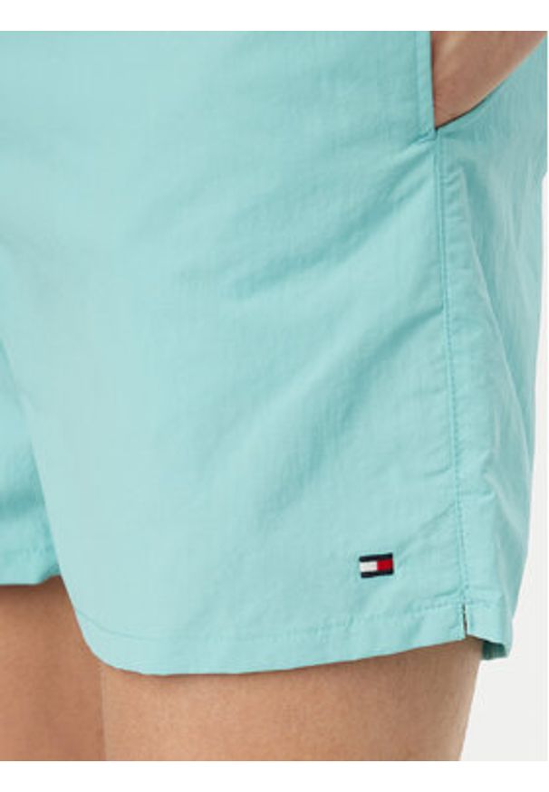 TOMMY HILFIGER - Tommy Hilfiger Szorty kąpielowe UM0UM03749 Turkusowy Regular Fit. Kolor: turkusowy. Materiał: syntetyk