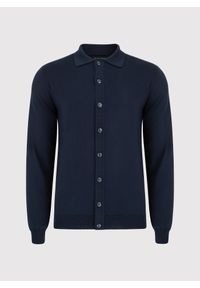 PAKO LORENTE – Granatowy kardigan z kołnierzykiem P24SF-2X-001-G-0 - Pako Lorente. Kolor: niebieski. Materiał: dzianina #5
