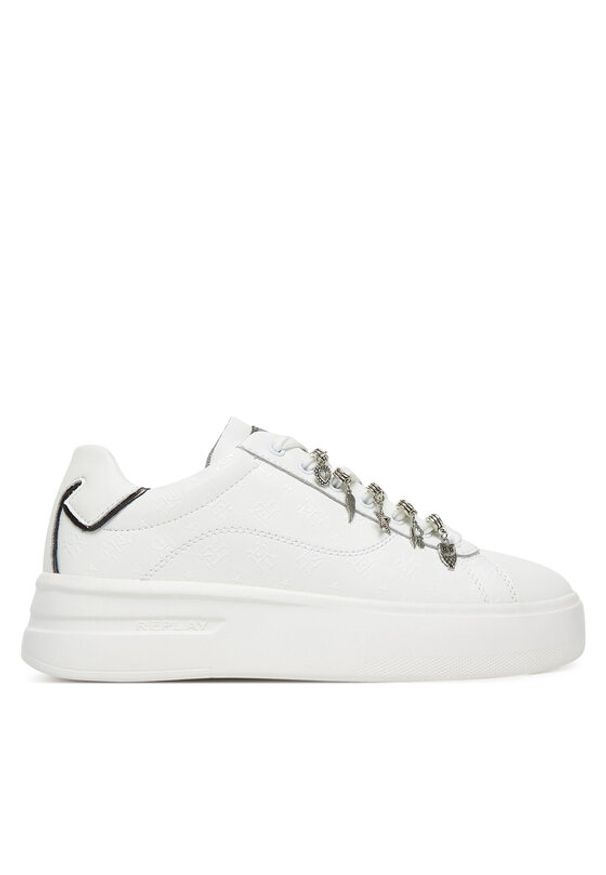 Replay - REPLAY Sneakersy GWZ4N .000.C0025L Biały. Kolor: biały. Materiał: skóra