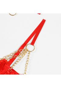 Intica - Komplet bielizny koronkowej z półmiseczkami na romantyczne wieczory Aikaterini. Kolor: czerwony. Materiał: koronka. Wzór: aplikacja, koronka #7