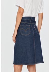 Levi's® - Levi's - Spódnica jeansowa. Okazja: na spotkanie biznesowe. Stan: podwyższony. Kolor: niebieski. Materiał: jeans. Styl: biznesowy #3