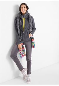 bonprix - Bluza rozpinana z polaru. Typ kołnierza: kołnierzyk stójkowy. Kolor: szary. Materiał: polar