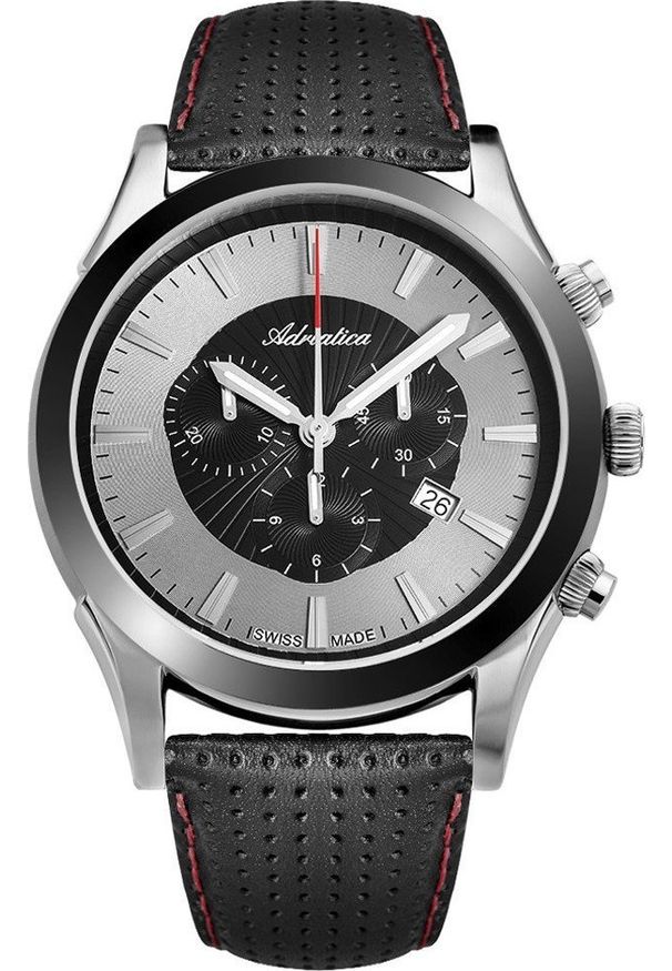 Zegarek Adriatica Zegarek męski Adriatica A1191.Y214CHM czarny. Kolor: czarny