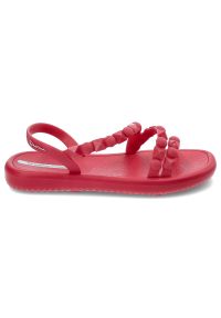 Różowe Sandały Ipanema Stylowe Wsuwane Obuwie Damskie. Okazja: na spacer, na plażę. Zapięcie: bez zapięcia. Kolor: różowy. Materiał: tworzywo sztuczne, materiał. Wzór: geometria, paski. Sezon: lato. Styl: elegancki