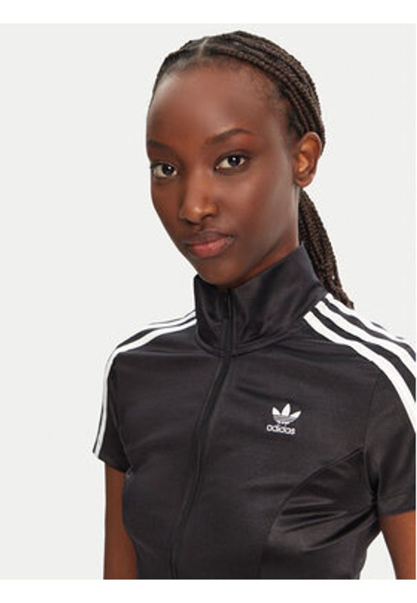 Adidas - adidas Bluzka adicolor JD0277 Czarny Slim Fit. Kolor: czarny. Materiał: syntetyk