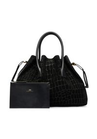 Elisabetta Franchi Torebka BS-19H-61E2-V890 Czarny. Kolor: czarny. Materiał: zamszowe, skórzane #1