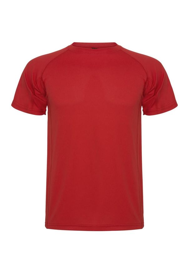 ROLY - Męska Koszulka Sportowa Montecarlo Z Krótkim Rękawem. Kolor: czerwony. Długość rękawa: krótki rękaw. Długość: krótkie. Sport: turystyka piesza