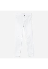 Cropp - Jeansy skinny z niskim stanem - Biały. Stan: obniżony. Kolor: biały #1
