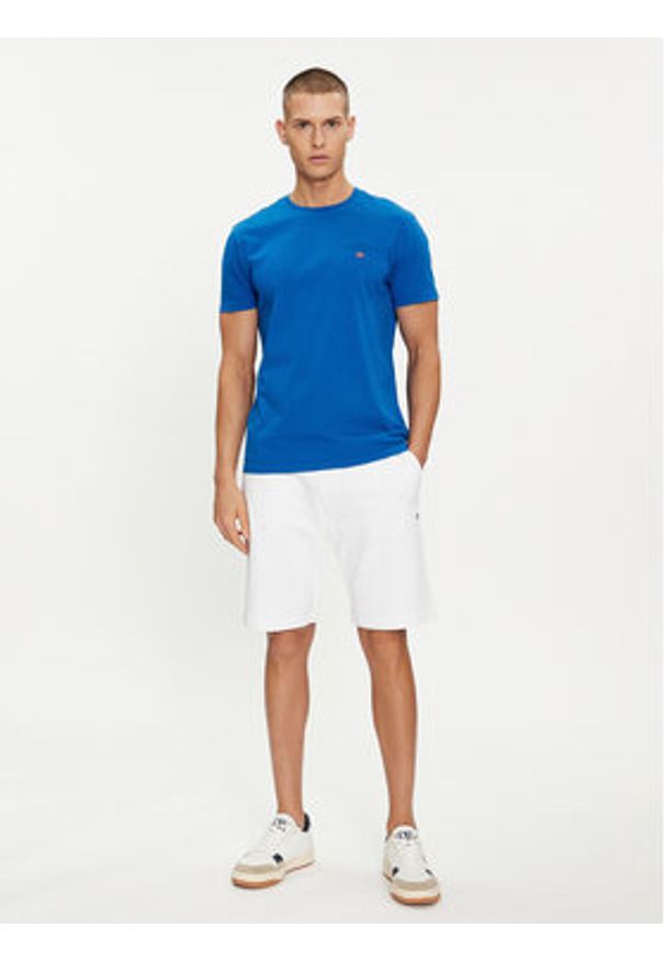 Napapijri T-Shirt Selbas NP0A4GBQ Niebieski Regular Fit. Kolor: niebieski. Materiał: bawełna