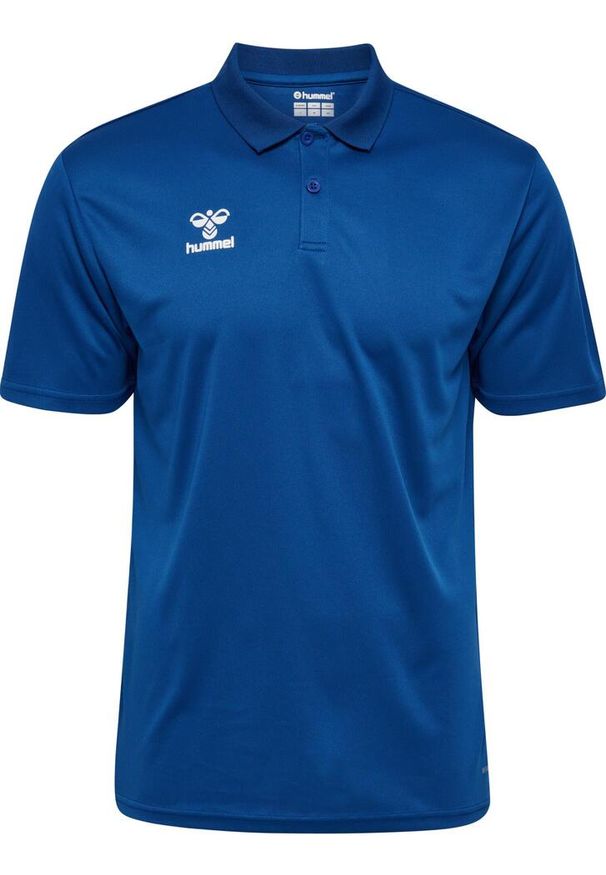 Koszulka poliestrowa sportowa Hummel Essential 24 Polo. Typ kołnierza: polo. Kolor: niebieski. Materiał: poliester