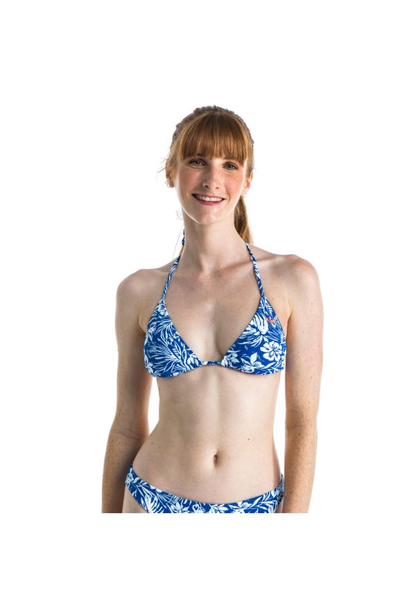 Góra kostiumu kąpielowego surfingowego damska Roxy. Kolor: niebieski. Materiał: materiał, nylon