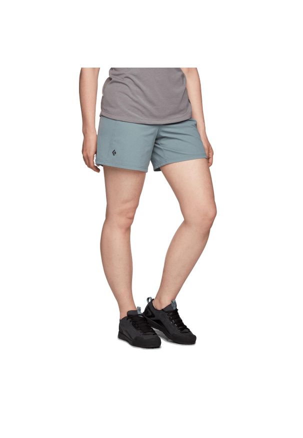 Krótkie spodenki turystyczne damskie Black Diamond Sierra Shorts. Kolor: niebieski. Długość: krótkie. Sport: turystyka piesza