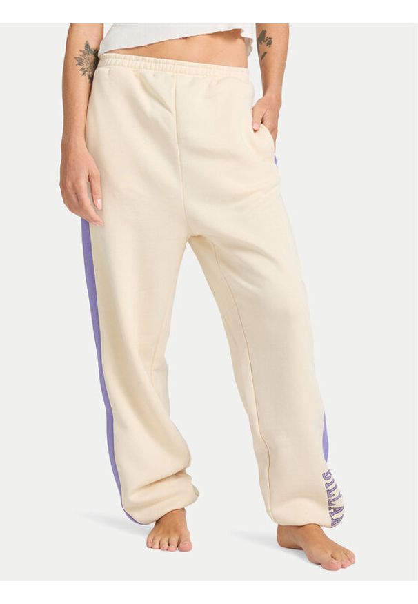 Billabong Spodnie dresowe 73 EBJFB03002 Beżowy Loose Fit. Kolor: beżowy. Materiał: bawełna