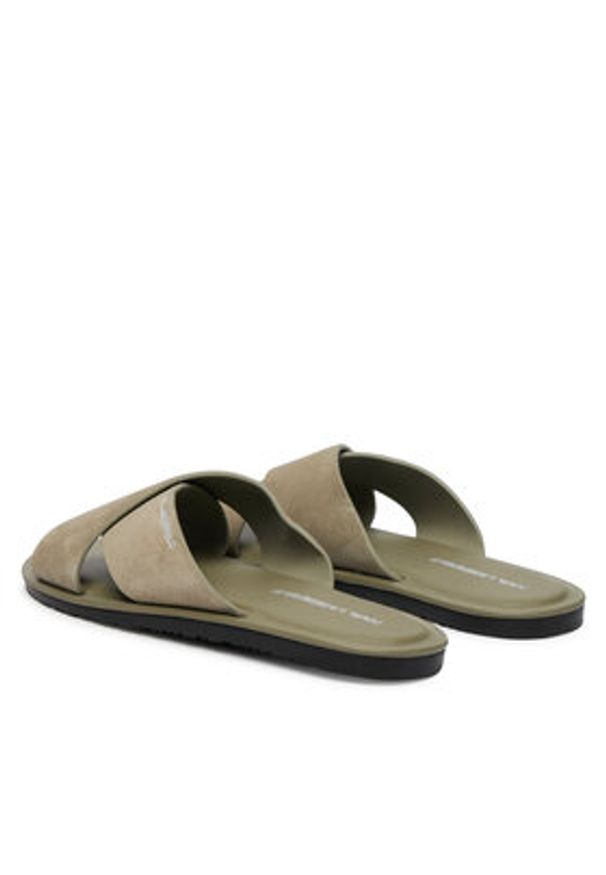 Karl Lagerfeld - KARL LAGERFELD Klapki KL70213C Szary. Kolor: szary. Materiał: skóra, zamsz