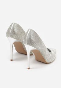 Born2be - Srebrne Szpilki w Eleganckim Stylu z Cyrkoniami Arweda. Okazja: na co dzień. Kolor: srebrny. Obcas: na szpilce. Styl: elegancki #6