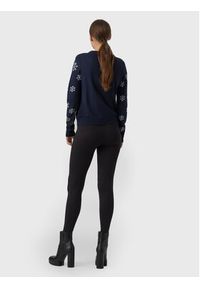 Vero Moda Sweter Snowman 10272448 Granatowy Regular Fit. Kolor: niebieski. Materiał: syntetyk #5