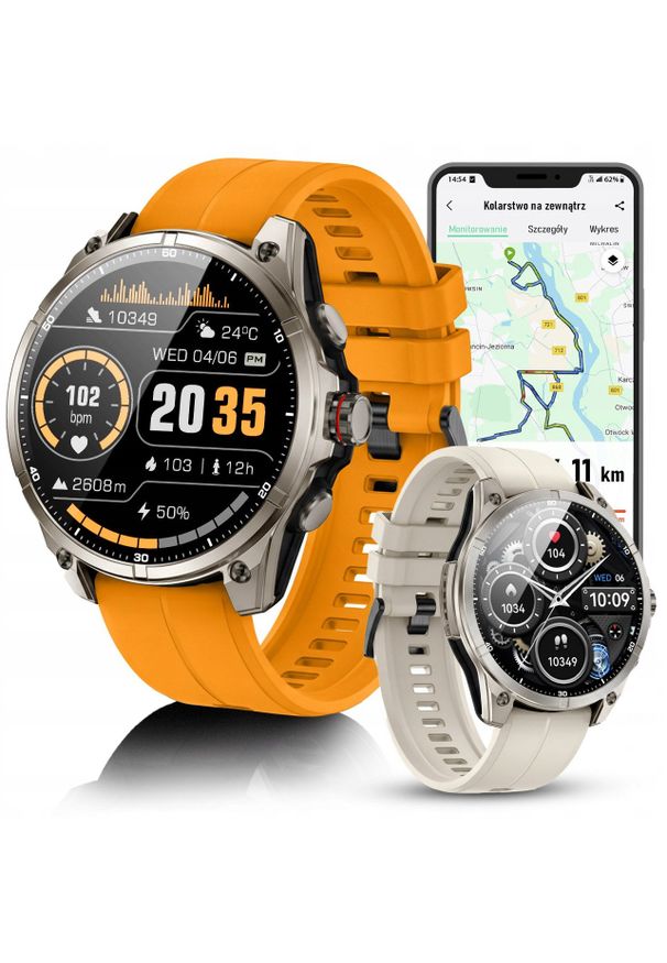JG Smart - Smartwatch Zegarek GPS 5ATM AMOLED Rozmowy Bluetooth Puls Kompas Menu PL. Rodzaj zegarka: smartwatch