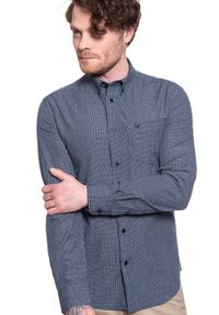 Wrangler - WRANGLER LS 1PKT BDOWN SHIRT MĘSKA KOSZULA DŁUGI RĘKAW TRUE NAVY W5F34MX9O. Kolor: szary. Długość rękawa: długi rękaw. Długość: długie #4