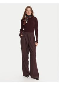 Kontatto Sweter 3M0809C Brązowy Slim Fit. Kolor: brązowy. Materiał: wiskoza #4