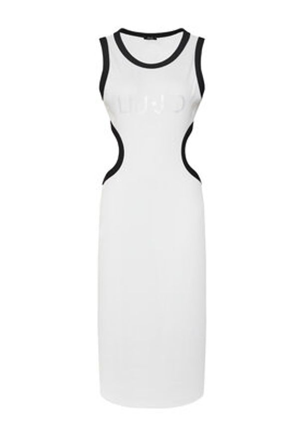 Liu Jo Sukienka letnia VA5043 J4822 Biały Regular Fit. Kolor: biały. Materiał: bawełna. Sezon: lato