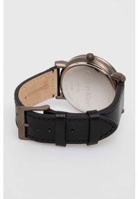 Calvin Klein zegarek męski kolor czarny. Kolor: czarny. Materiał: skóra, materiał #2
