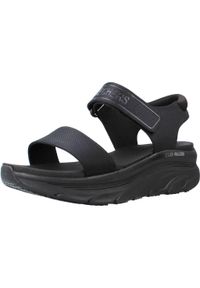 skechers - Sandały SKECHERS DLUX WALKER NEW BLOCK Czarny. Kolor: czarny. Materiał: tkanina. Sezon: lato