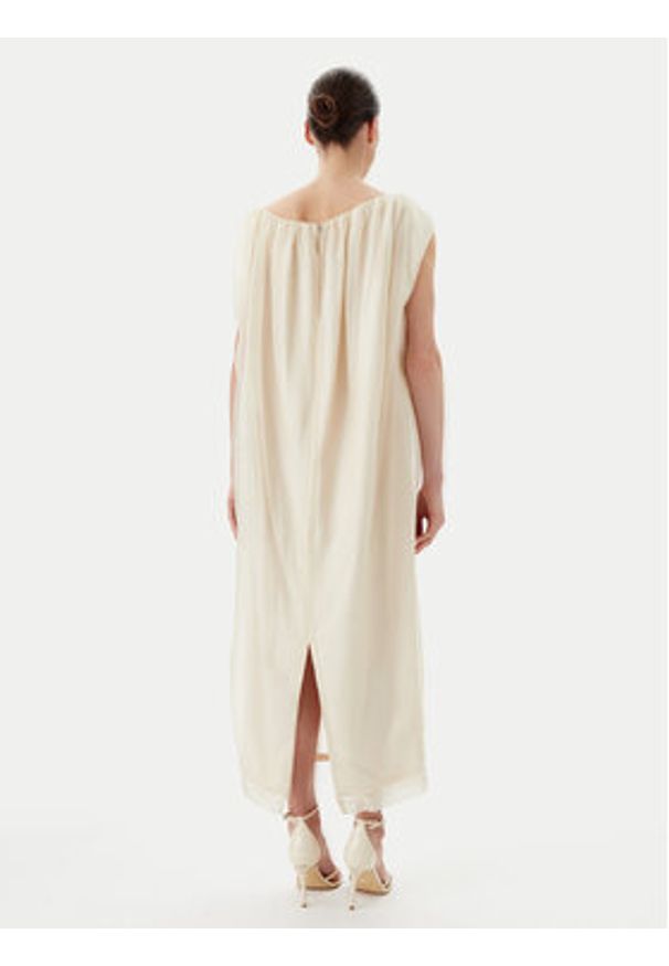 Herskind Sukienka koktajlowa Veronika 5586199 Écru Loose Fit. Materiał: jedwab. Styl: wizytowy