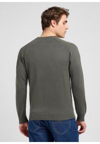Lee - MESKI SWETER LEE CLEAN RAGLAN SWEATER OLIVE GRAY 112370537. Długość rękawa: raglanowy rękaw #4