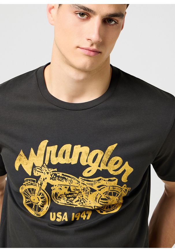 Wrangler - MESKA KOSZULKA WRANGLER AMERICANA TEE BLACK 112371412