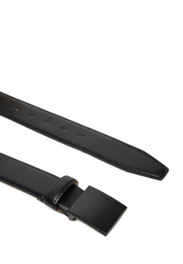Calvin Klein Pasek Męski Titlecase Plaque Buckle 32Mm LV04D7030G Czarny. Kolor: czarny. Materiał: skóra