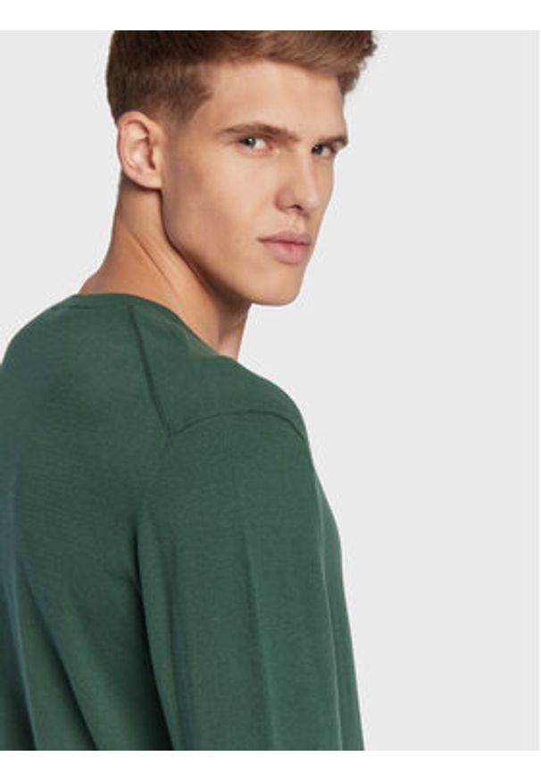 United Colors of Benetton - United Colors Of Benetton Sweter 10CVU1N60 Zielony Regular Fit. Kolor: zielony. Materiał: bawełna