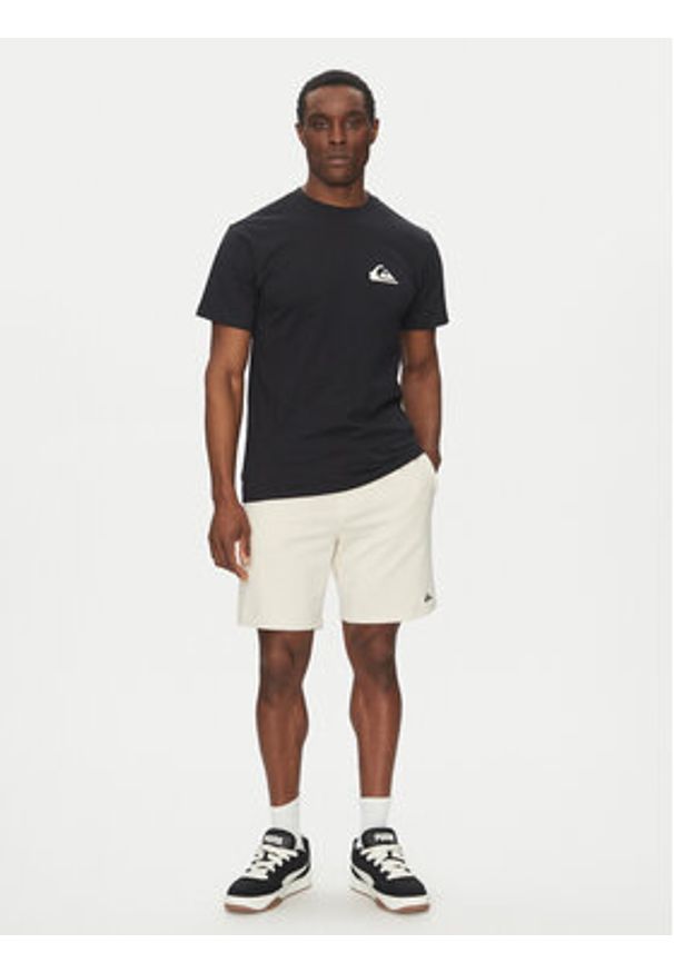 Quiksilver T-Shirt EQYZT08042 Czarny Regular Fit. Kolor: czarny. Materiał: bawełna