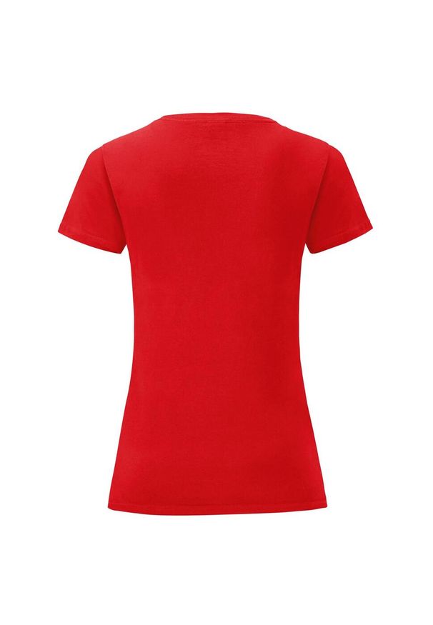 FRUIT OF THE LOOM - Koszulka Damska Iconic 150. Kolor: czerwony. Sport: turystyka piesza