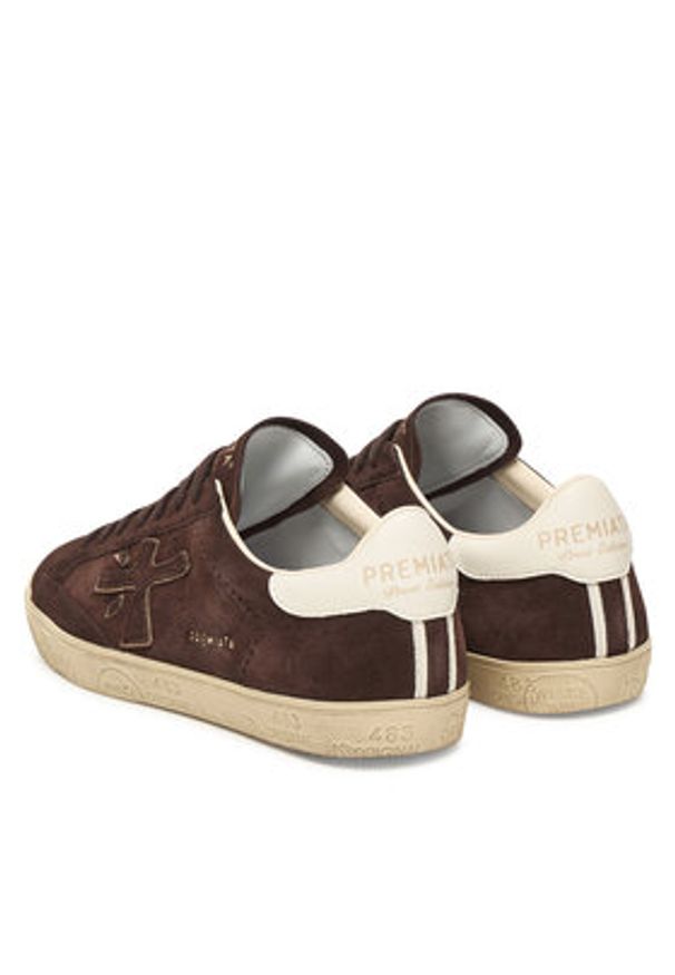 Premiata Sneakersy Steven Var 7897 Brązowy. Kolor: brązowy. Materiał: zamsz, skóra