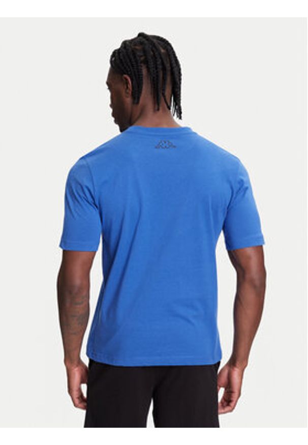 Kappa T-Shirt 351U8JW 741 Niebieski Regular Fit. Kolor: niebieski. Materiał: bawełna