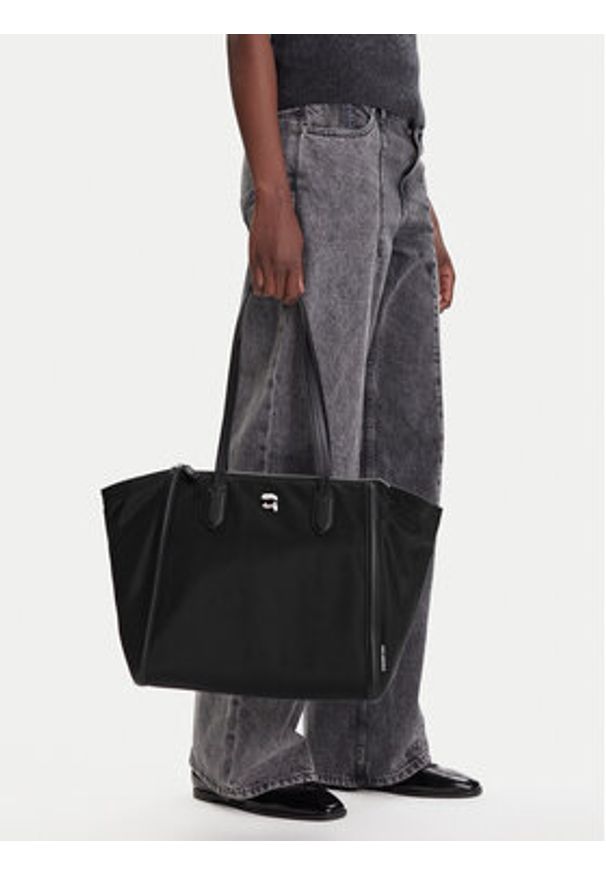 Karl Lagerfeld - KARL LAGERFELD Torebka A3W30117 Czarny. Kolor: czarny. Materiał: skórzane