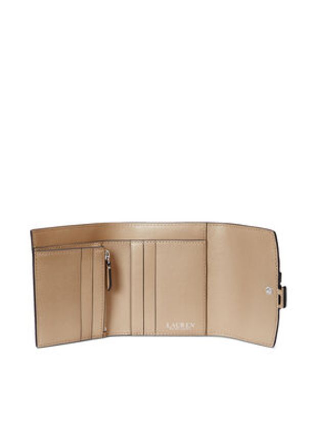 Lauren Ralph Lauren - LAUREN RALPH LAUREN Mały Portfel Damski Cameryn 432966782005 Beżowy. Kolor: beżowy. Materiał: skóra