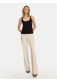Morgan Top 251-DOUBI Czarny Slim Fit. Kolor: czarny. Materiał: wiskoza