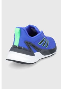 Adidas - adidas Buty. Nosek buta: okrągły. Zapięcie: sznurówki. Kolor: niebieski. Materiał: materiał, guma. Sport: bieganie