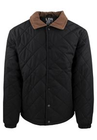 Przejściowa (Delikatnie Ocieplona) Kurtka Pikowana - Brave Soul - Czarna. Kolor: czarny. Materiał: tkanina, poliester. Sezon: wiosna, zima, jesień #1