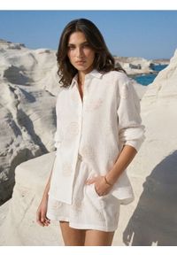 Sinsay - Muślinowa koszula z morskim motywem - wielobarwny. Kolor: morski #1